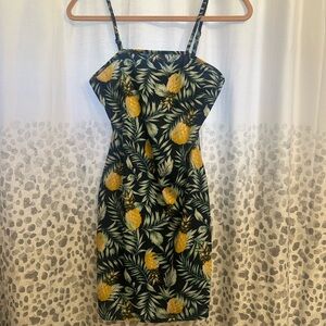 SHEIN Yellow Gold Spaghetti Strap Mini Sundress